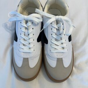 DV by Dolce Vita White and Black Sneakers